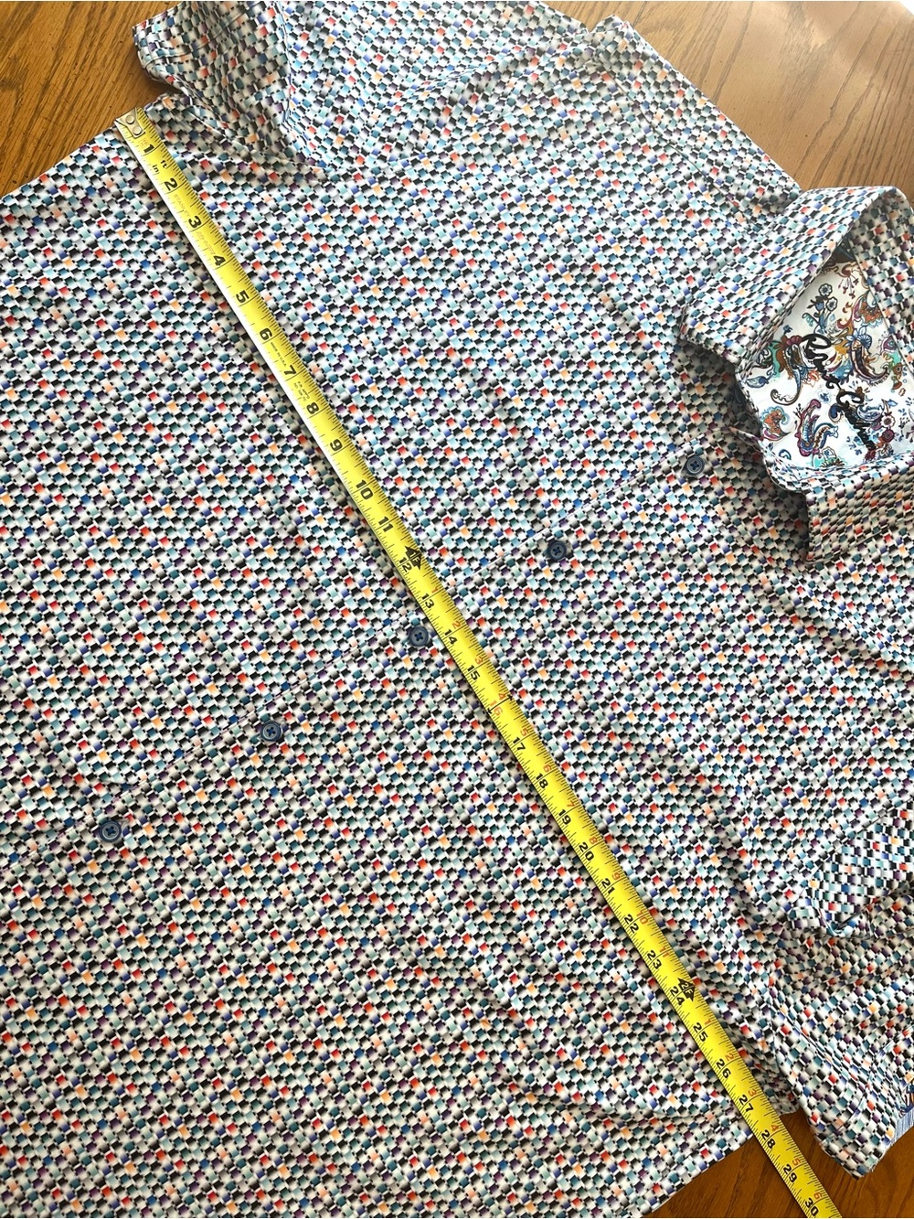 Robert Graham Multi-Color Knit Short Sleeve Shirt 4XL - Picture 5 of 10